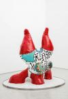 Niki de Saint Phalle, Nana rouge jambes en l'air, um 1968, Polyester, bemalt, auf Eisendraht, 220 x 185 x 120 cm, Leopold-Hoesch Museum, Dren / Peter Hirnschlger, Aachen,  2022 Niki Charitable Art Foundation, All rights reserved / ADAGP, Paris