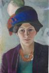 Abb.: August Macke, Frau des Künstlers mit Hut, 1909, Münster, LWL-Museum für Kunst und Kultur, Westfälisches Landesmuseum, © LWL-MKuK – ARTOTHEK