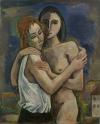 Karl Hofer (1878–1955) Freundinnen, 1923/24 Schließen Öl auf Leinwand, 100 x 81 cm Hamburger Kunsthalle, erworben 1924; beschlagnahmt durch die Kommission für »Entartete Kunst« 1937; wiedererworben 1947 © Hamburger Kunsthalle / bpk © VG Bild-Kunst, Bonn 2022 Foto: Elke Walford