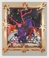 Robert Nava The Purple Buffalo, 2023 Acrylic, grease pencil, mica, and oil on canvas 92 x 77 in. (233.5 x 195.5 cm) Courtesy the artist, Vito Schnabel Gallery, Pace Gallery © the artist