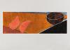 Martina Geist, Orange II, 2021, Holzschnitt/Unikat, 152 x 52 cm