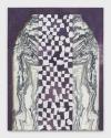 am Moyer  Season of the Witch, 2022  Marble, acrylic on plaster-coated canvas mounted to MDF  147.3 x 114.3 x 2.5 cm; 58 x 45 x 1 in