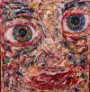 Edward Bekkerman, Face#6 (Detail), 2020, Mischtechnik auf Leinwand, 132 x 124 cm, © ABA Gallery, New York