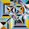 arah Morris, Angel [Origami], 2009, Haushaltslack auf Leinwand, 214 x 214cm, © Sarah Morris