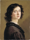 Mathilde Dietrichson, Selbstporträt, 1865, Öl auf Leinwand, 49,6 x 37,2 cm, Oslo Museum, Foto: Rune Aakvik, Oslo Museum