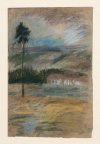 Otto Dix: Landschaft mit Kiefer, um 1906, Pastell auf grauem Papier, © VG Bild Kunst Bonn, 2025