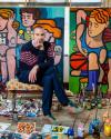 Christoph Ruckhäberle in his Studio (2025)  photo by Enrico Meyer