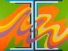                      Mohamed Melehi, Ohne Titel 1983, Zellulosefarbe auf Holz, 150 x 200 cm,  Mohamed Melehi Estate / VG Bild-Kunst, Bonn 2023