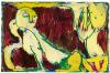 Pierre Alechinsky, Supercilious, 1975, Acryl und Klarlack auf Packpapier auf Leinwand, 100,5 x 153,5 cm, Gudrun Selinka, VG Bild-Kunst, 2022