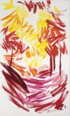 Guido Zehetbauer-Salzer: HerbstAufstieg, Acryl auf Leinwand, 100 x 60 cm, 2025
