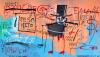  Jean-Michel Basquiat, The Guilt of Gold Teeth, 1982  Acryl, Sprühfarbe und Ölstift auf Leinwand, 240 x 421,3 cm Nahmad Collection © Estate of Jean-Michel Basquiat. Licensed by Artestar, New York 