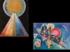 Hilma af Klint, Altarbilder, Gruppe X, Nr.1, 1915 ©The Hilma af Klint Foundation/Wassily Kandinsky, Im Blau, 1925 © Kunstsammlung Nordrhein-Westfalen, Düsseldorf, Foto: Achim Kukulies, Düsseldorf