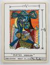 Tom Sachs, Seated Woman, 2023. Synthetic polymer and krink on canvas 101,6 x 76,2 x 3,8 cm (40 x 30 x 1,5 in).
