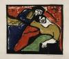 Erich Heckel Zwei ruhende Frauen, 1909 Farbholzschnitt Kupferstichkabinett, Staatliche Museen zu Berlin Foto: Staatliche Museen zu Berlin, Kupferstichkabinett / Jrg P. Anders    VG Bild-Kunst, Bonn 2024