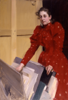 Anders Zorn 18601920 Emma Zorn im Pariser Atelier1894 Info Öl auf Leinwand 128 x 87,5 cm Bildrechte Zornmuseet, Mora © Zornmuseet, Mora